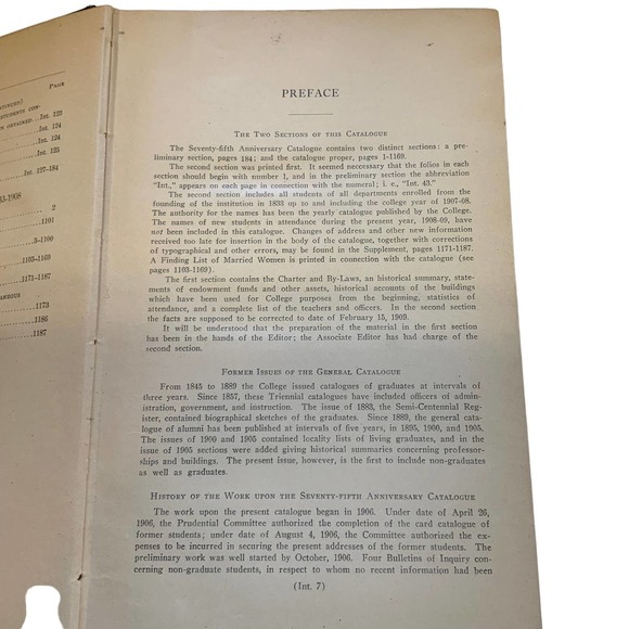 General Catalogue of Oberlin College The 75th Anniversary 1833-1908 Antique - Picture 7 of 12